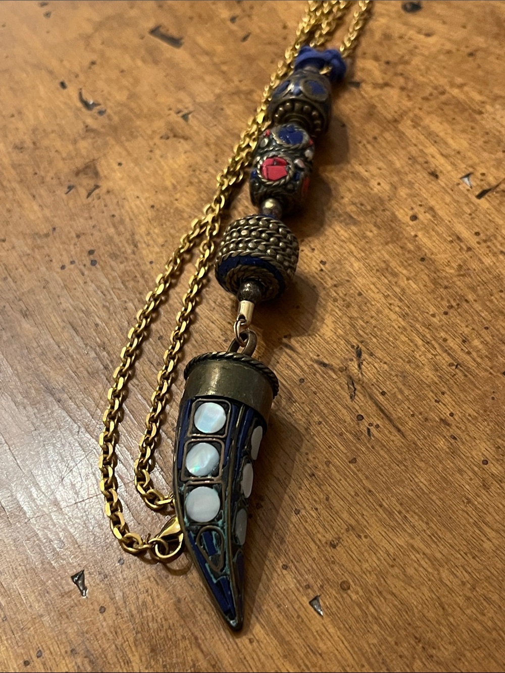 Vintage Hand-Crafted Ethnic Pendant Necklace - Statement Piece